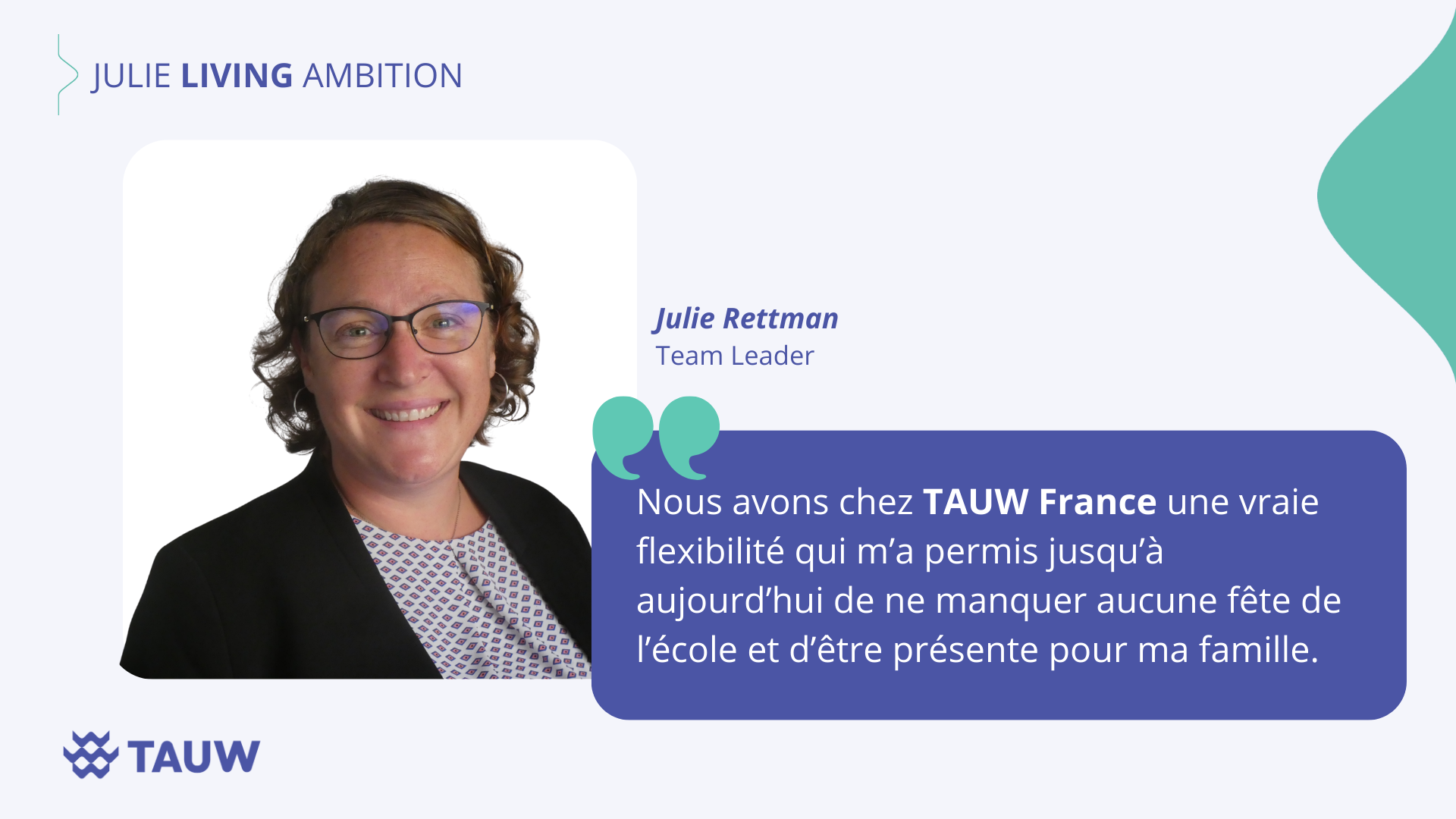interview de Julie team leader